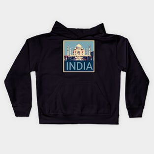 India in Shepard Fairey style design Kids Hoodie